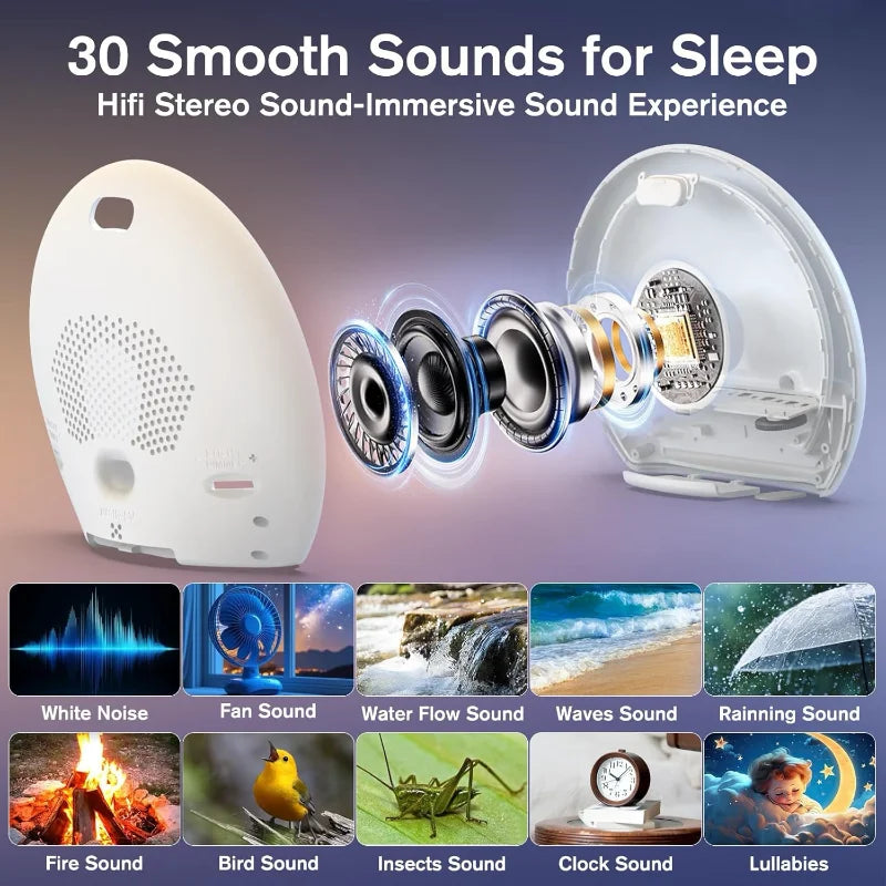 Digital Alarm Clock Sunrise Simulation White Noise Sound Machine with 30 Soothing Sound Dimmable Wake up Light for Home Decor